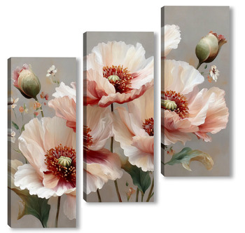 Модульная картина Розовые маки