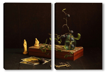 Модульная картина ветка дикой сливы