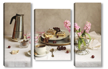 Модульная картина Черный кофе с утра 1