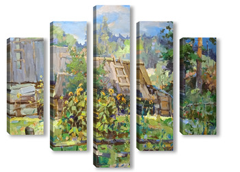 Модульная картина Палисадник