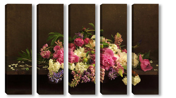 Модульная картина С зеленой гусеницей