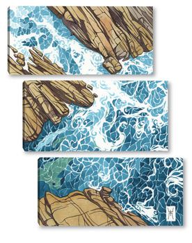  Акварель "Лягушка и осень"