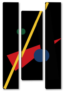 Модульная картина Буква "А" в стиле супрематизм