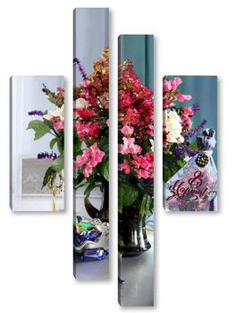 Модульная картина Vanille Fraise Натюрморт с гортензией