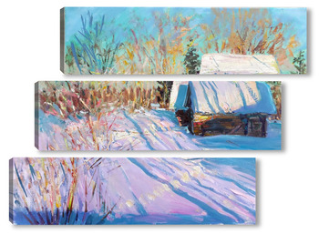 Модульная картина Яркий снег