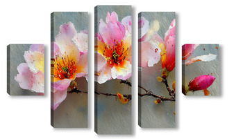 Модульная картина Цветение