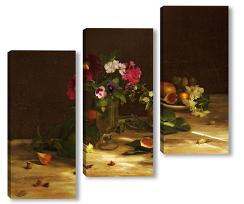 Модульная картина С мальвой