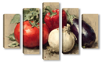 Модульная картина Натюрморт с овощами
