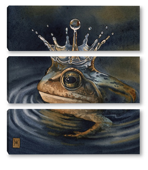 Модульная картина Акварель "Царевна лягушка"