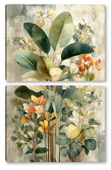 Модульная картина Тропический мотив 2