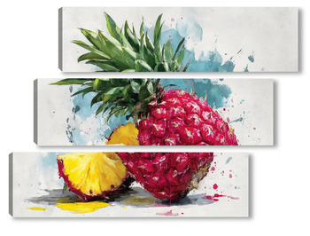 Модульная картина Ананасовый арт