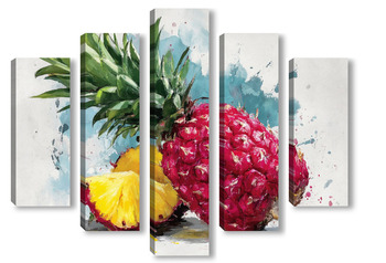 Модульная картина Ананасовый арт