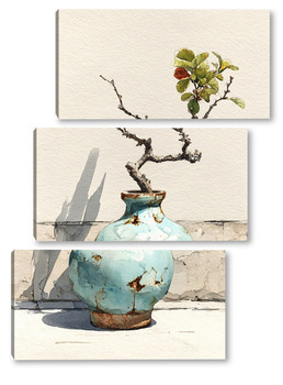 Модульная картина Ветвь в вазе