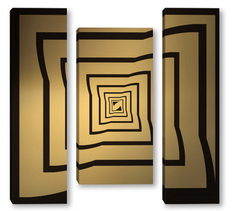 Модульная картина Искривление пространства. Лестница.