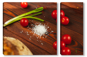 Модульная картина Продукты на столе