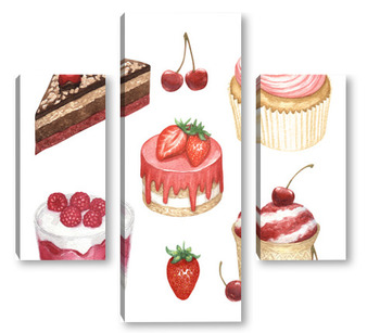 Модульная картина Десерт