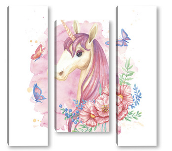 Модульная картина Единорог