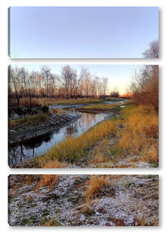 Модульная картина Морозный вечер