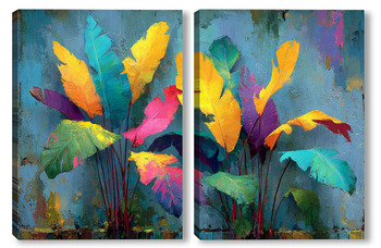 Модульная картина Тропические листья