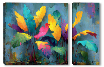 Модульная картина Тропические листья