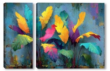 Модульная картина Тропические листья