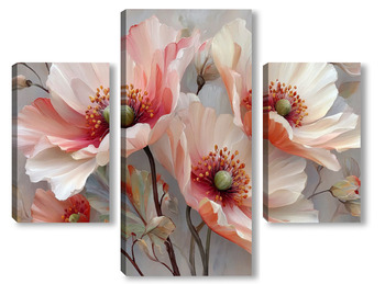 Модульная картина Нежные маки