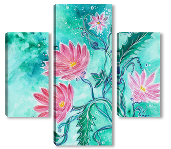 Модульная картина Водяная лилия