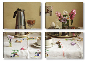 Модульная картина Черный кофе с утра 4