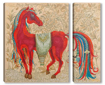 Модульная картина лошадка