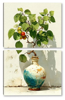 Модульная картина Фруктовая ветвь