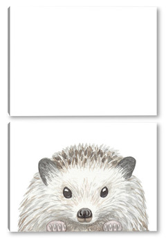 Модульная картина Ёжик, серия "Лесные животные"